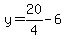 y=20%2F4-6