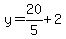 y=20%2F5%2B2