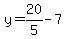 y=20%2F5-7