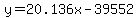 y=20.136x-39552