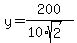 y=200%2F%2810%2Asqrt%282%29%29