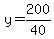 y=200%2F40