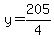 y=205%2F4