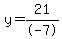 y=21%2F-7