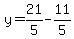 y=21%2F5-11%2F5