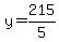 y=215%2F+5