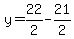 y=22%2F2-21%2F2