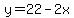 y=22-2x