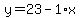 y=23-1%2Ax
