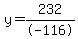 y=232%2F-116
