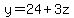 y=24%2B3z+