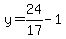 y=24%2F17-1