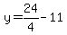 y=24%2F4-11
