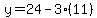 y=24-3%2811%29