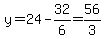 y=24-32%2F6=56%2F3
