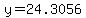 y=24.3056