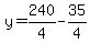 y=240%2F4-35%2F4