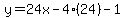 y=24x-4%2824%29-1