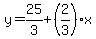y=25%2F3%2B%282%2F3%29%2Ax