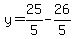 y=25%2F5-26%2F5