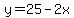 y=25-2x