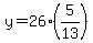 y=26%2A%285%2F13%29