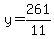 y=261%2F11
