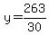 y=263%2F30