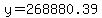 y=268880.39
