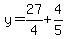 y=27%2F4%2B4%2F5