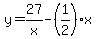 y=27%2Fx-%281%2F2%29x