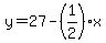 y=27-%281%2F2%29%2Ax