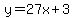 y=27x%2B3