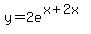 y=2e%5E%28x%2B2x%29