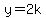 y=2k
