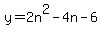 y=2n%5E2-4n-6