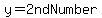 y=2ndNumber