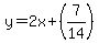 y=2x%2B%287%2F14%29