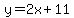 y=2x%2B11
