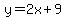 y=2x%2B9