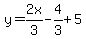 y=2x%2F3-4%2F3%2B5
