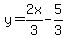 y=2x%2F3-5%2F3
