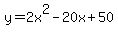 y=2x%5E2-20x%2B50