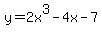 y=2x%5E3-4x-7