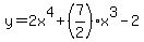 y=2x%5E4%2B%287%2F2%29x%5E3-2