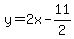 y=2x-11%2F2
