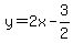 y=2x-3%2F2