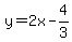 y=2x-4%2F3