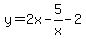 y=2x-5%2Fx-2