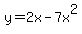 y=2x-7x%5E2